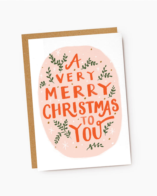 CX241-Jade Fisher-A Very Merry Christmas To You-Xmas Card-Christmas