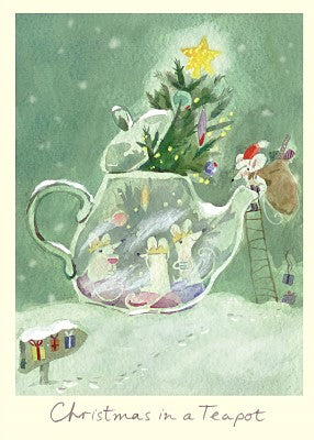 XD022-Two Bad Mice-Christmas In A Teapot-Xmas Card-