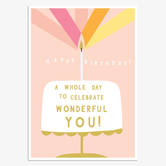 PV036-Think of Me-Wonderful You Cake-Card-Pura Vida