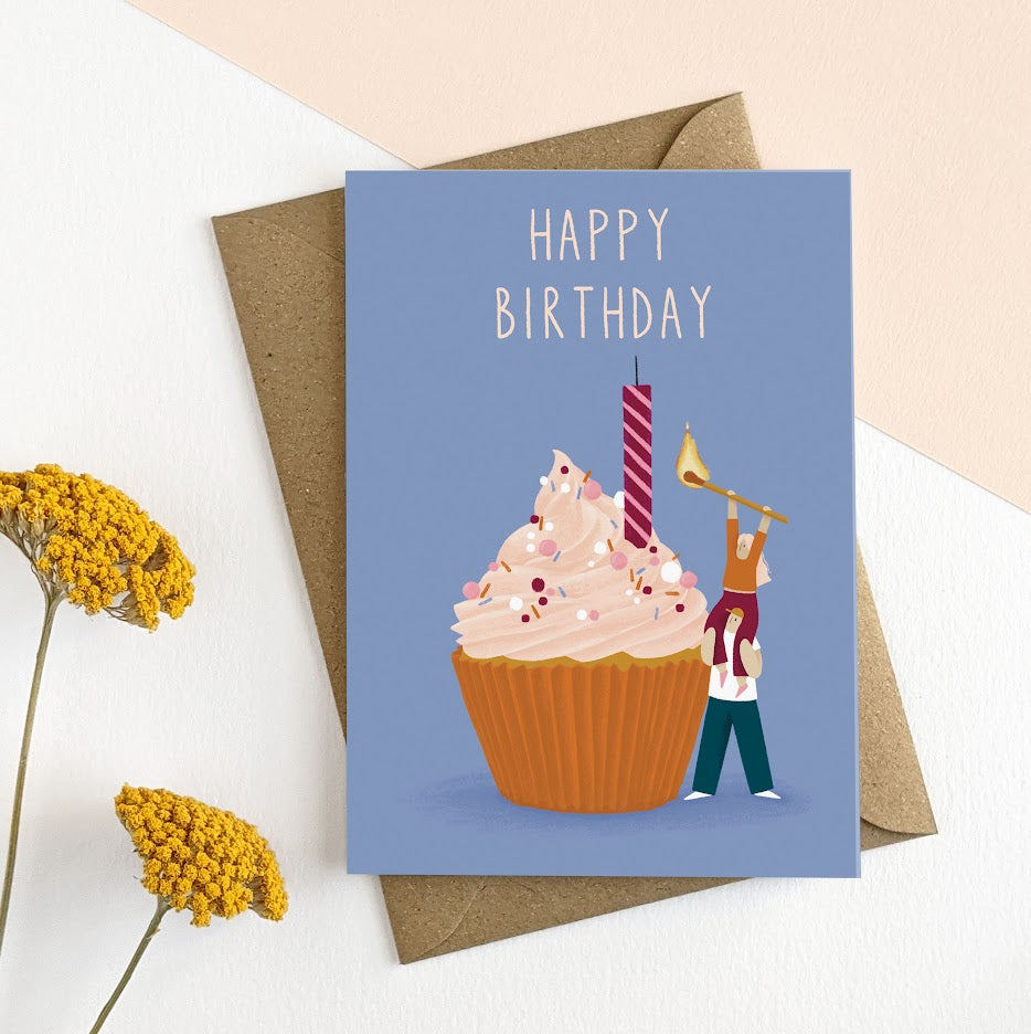 CCB008-Elsa Rose Frere-Birthday Cupcake-Card-