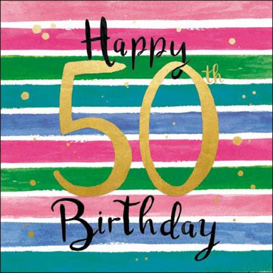 508400-Woodmansterne-D Happy 50Th Birthday-Card-Candy Floss