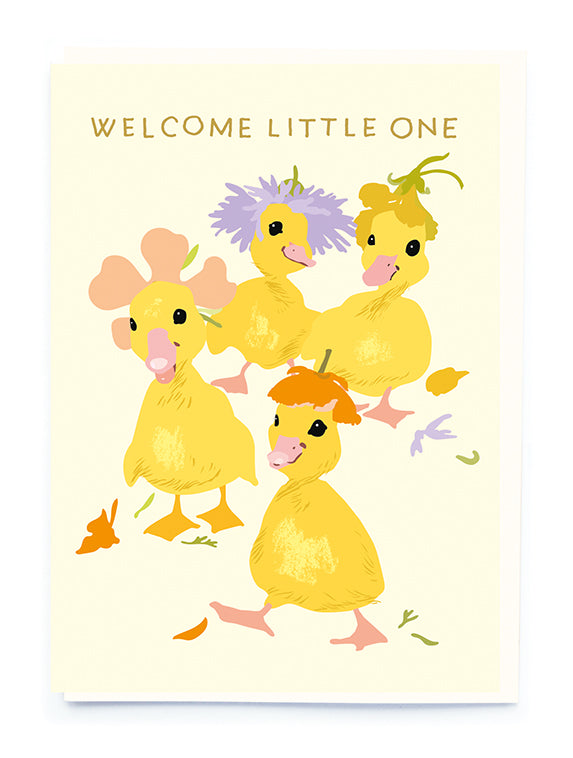 CK023-Noi-Welcome Little One Ducklings-Card-