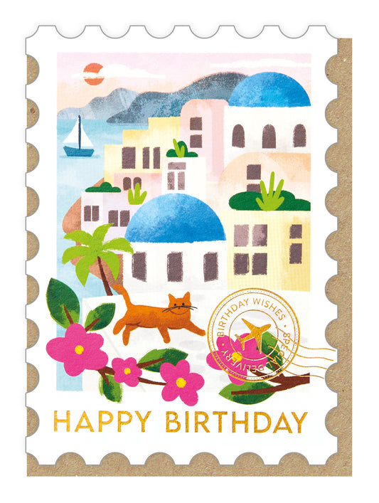 GLOBE001-Stormy Knight-Santorini-Card-Globe Trotter