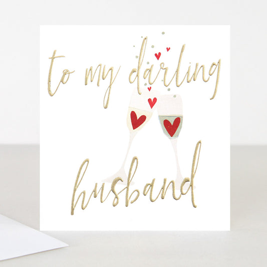 QUI044-Caroline G-To My Darling Husband-Card-