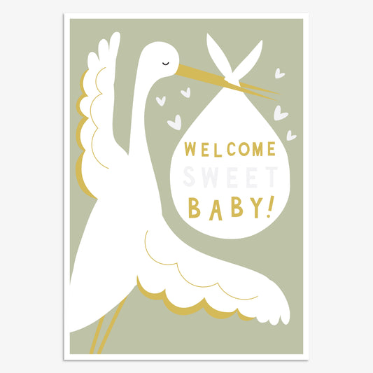 PV003-Think of Me-Welcome Sweet Baby-Card-Pura Vida