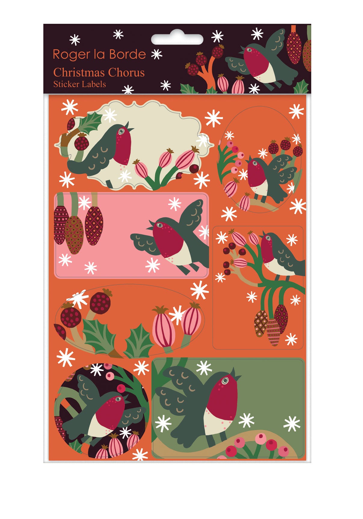 ST092-Roger La B-Christmas Chorus Sticker Assorted Labels 2 X Sheets-Xmas Stickers-Christmas Chorus