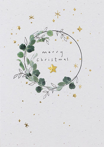 XJX02K-Meraki-Wreath-Xmas Card-Joyeux Noel