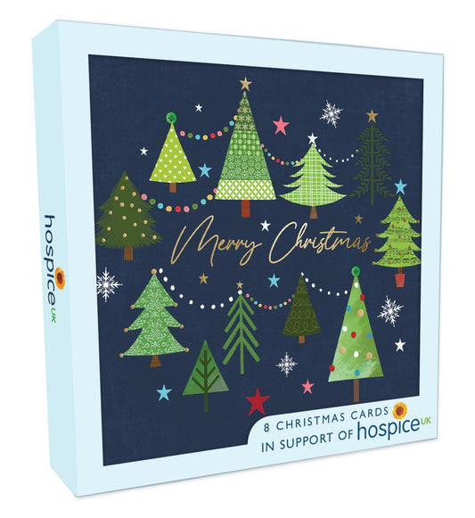 XSA005-Second Nature-Merry Christmas 8Pk Single Design-Xmas Card Pack-Hospice Uk