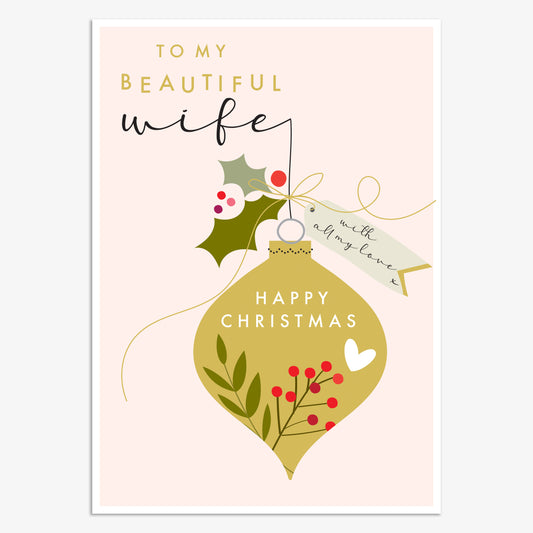 WDX005-Think of Me-Beautiful Wife-Xmas Card-Wonder