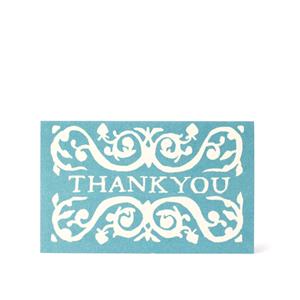 PK GFT THK BLUE Cambridge Imprint  Gift Tags Thank you 6pk small Blue