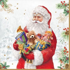 SANC-Easy Life-Santa Is Coming-Xmas Napkins-20pk 3ply 33 cm