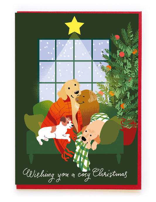 BP054-Noi-Cosy Dogs-Xmas Card-Christmas Cards