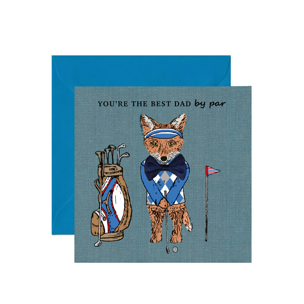 BT060-Apple & Clover-Youre  The Best Dad By Par-Card-Bowtie