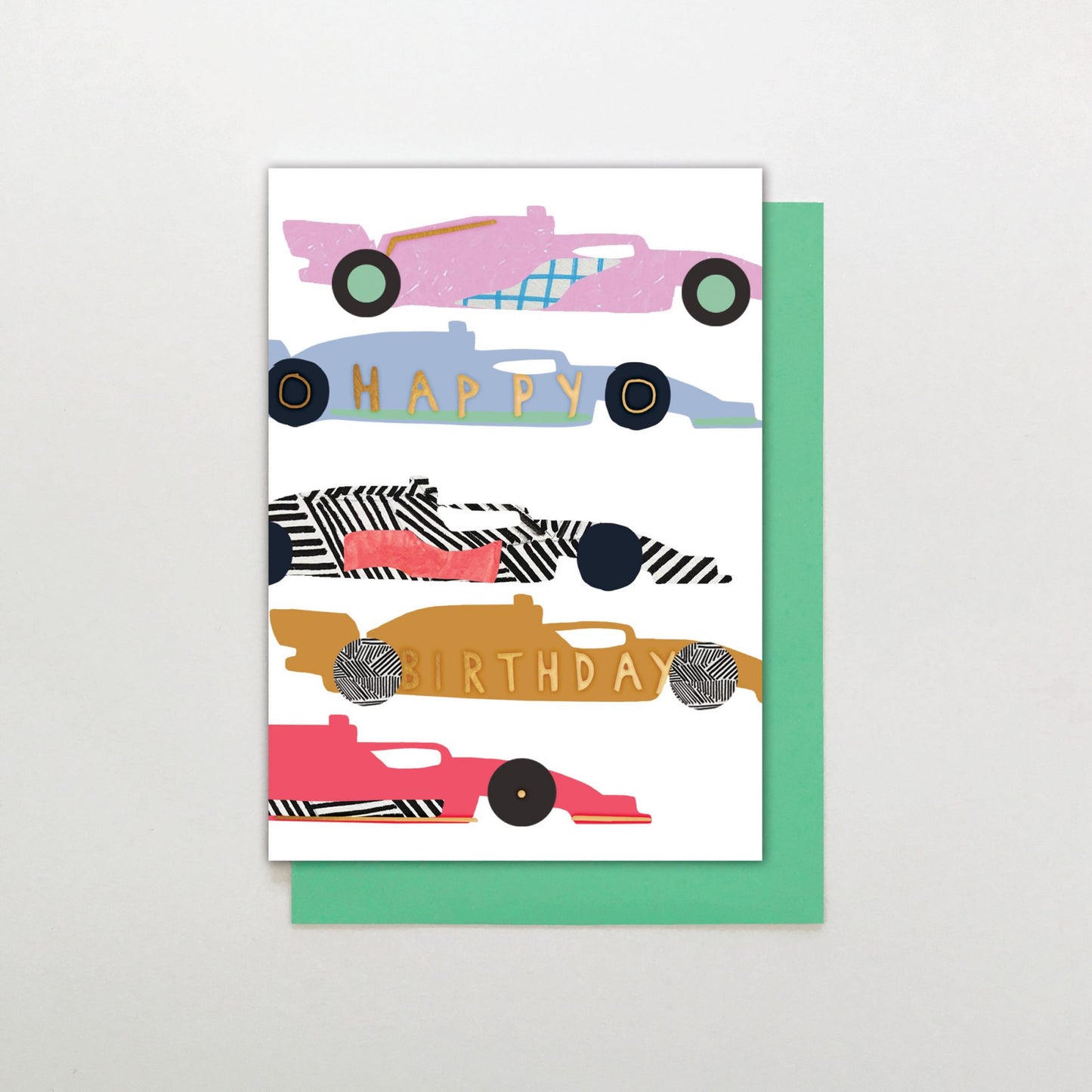 RB012-Stop The Clock-Birthday Racing Cards-Card-Rainbow