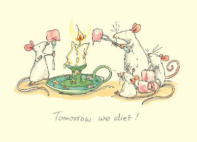 XM092-Two Bad Mice-Tomorrow We Diet-Xmas Card