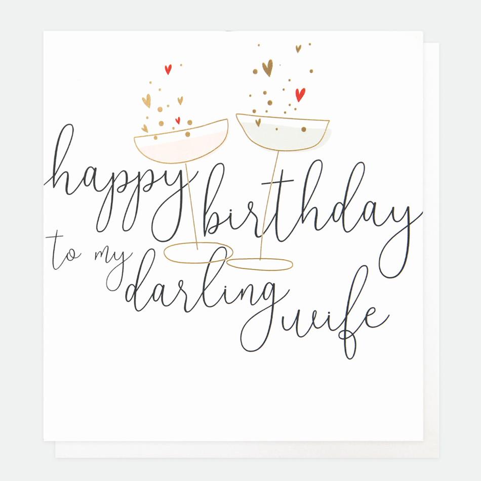 GNG015-Caroline G-Happy Birthday Wife-Card-Wife