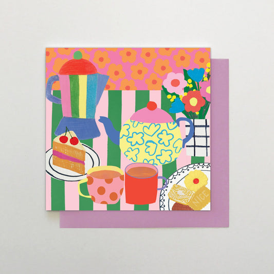 AC016-Stop The Clock-Tea & Treats Table-Card-Art Card