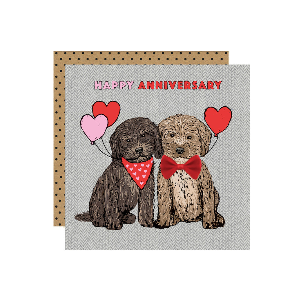 FE013-Apple & Clover-Anniversary Cockapoos-Card-Fiesta