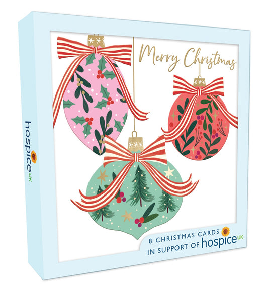XSA020-Second Nature-Merry Christmas 8Pk Single Design-Xmas Card Pack-Hospice Uk