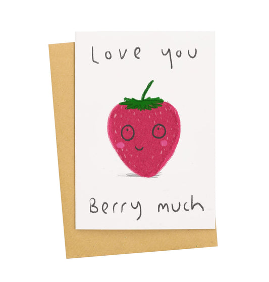 1131-Jo Clark Design-I Love You Berry Much-Card-