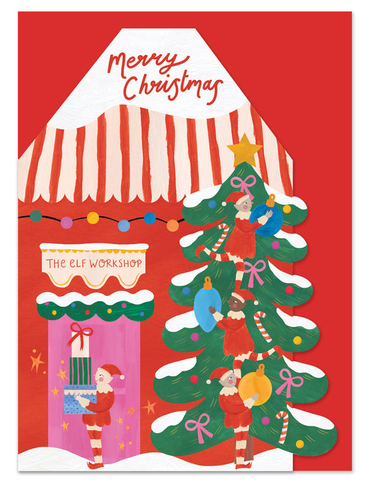 KEP011-Raspberry Blossom-3D Fold Out-Xmas Card-Keepsake