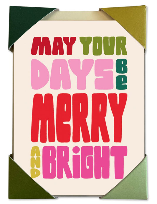 PCK028-Raspberry Blossom-Xmas Card Pack-Mini Card Pack Of 6 X 2 Designs
