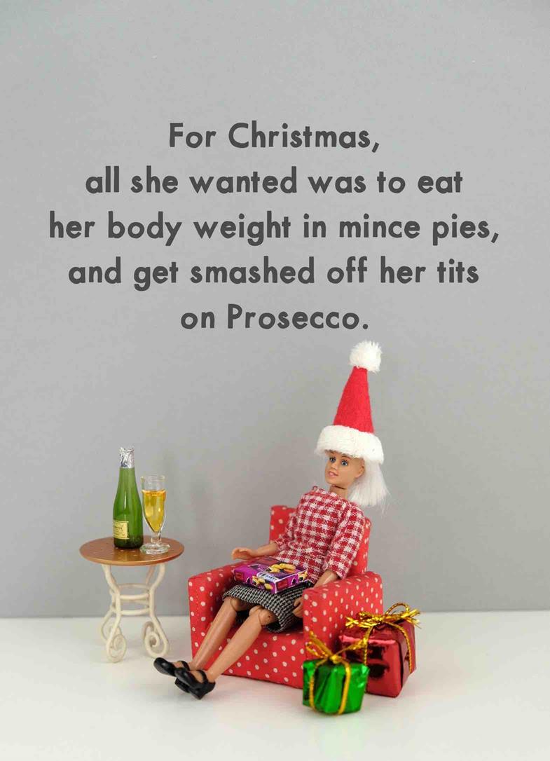JJC012-Bold & Bright-Mince Pies Prosecco-Xmas Card-Jeffrey & Janice