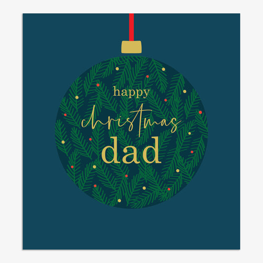 EVX003-Think of Me-Happy Christmas Dad-Xmas Card-Evergreen