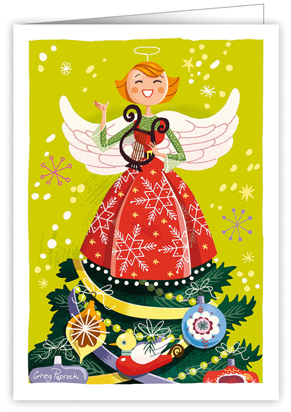 0681-Quire-Angel Tree Topper-Xmas Card-Wonderland