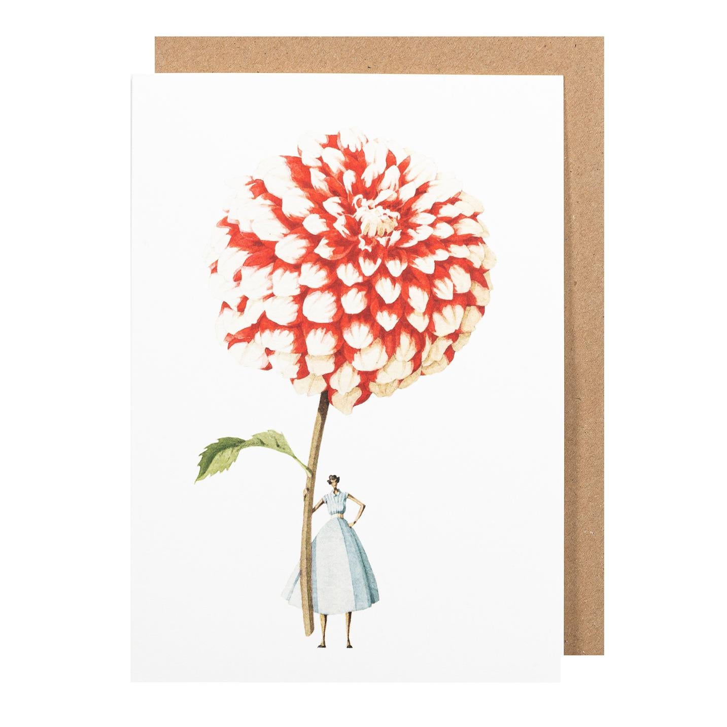 GC043-Laura Stoddart-Red & White-Greeting Cards-Card