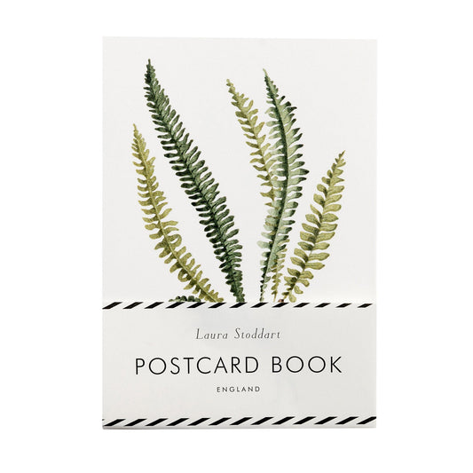 IB013B-Laura Stoddart-Green Flowers & Ferns-In Bloom-Postcard Book 8 designs 15 x 10.5 cm