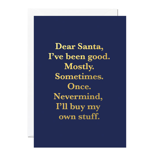 C355-Ricicle Cards-Dear Santa-Xmas Card-Christmas Humour