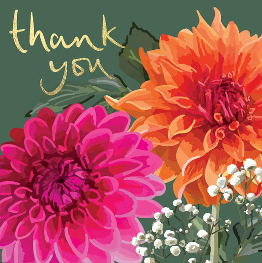 BG103-Sarah Kelleher-Thank You-Card-Botanical Golds