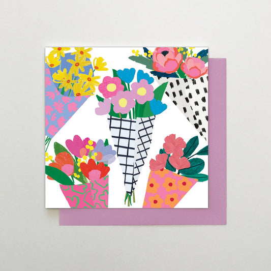 AC015-Stop The Clock-Bunches Of Flowers-Card-Art Card