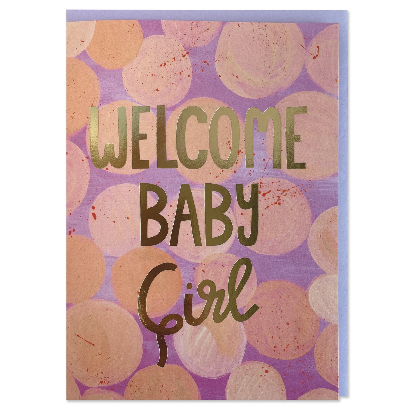 CAN032-Raspberry Blossom-Welcome Baby Girl-Card-Canvas Creations