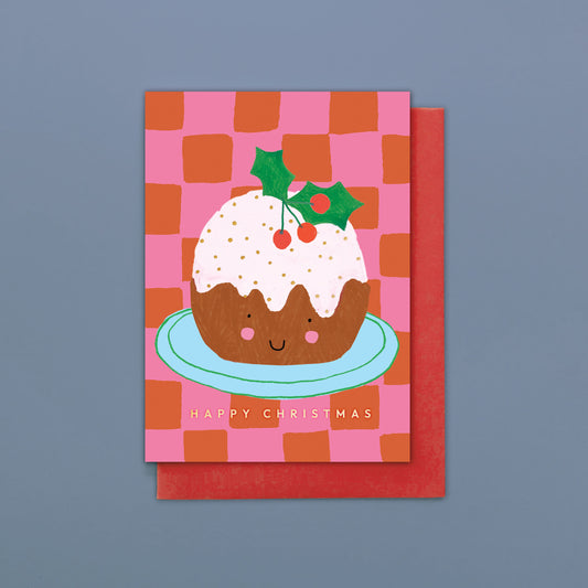 HLC053-Stop The Clock-Card Pack Of 8- Happy Xmas Pud-Xmas Card Pack-Happy Little Christmas Pack