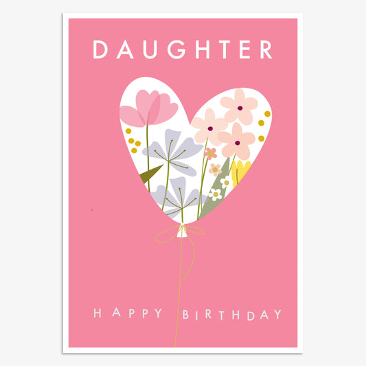 LNA082-Think of Me-Daughter Happy Birthday-Card-Luna