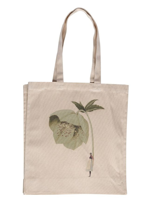 IB009G-Laura Stoddart-Hellebore-In Bloom-Heavyweight Cotton Bag 39x42.5 cm