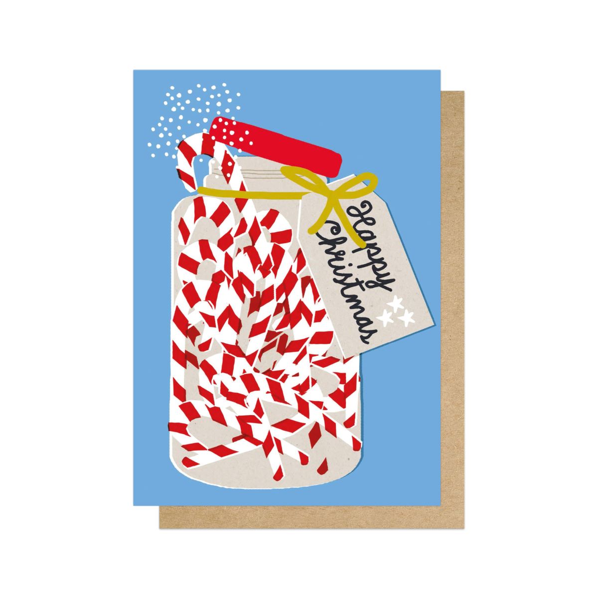 FRAIAN045C-East End Prints-Candy Cane-Xmas Card-Francesca Iannaccone