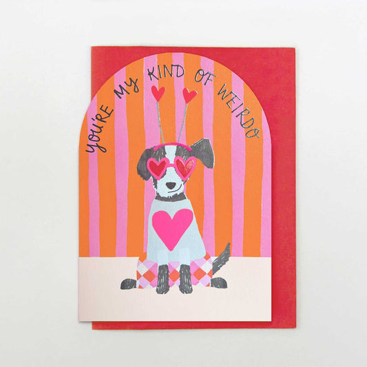 BA008-Stop The Clock-You'Re My Kind Of Weirdo Dog -Card-Moon & Back