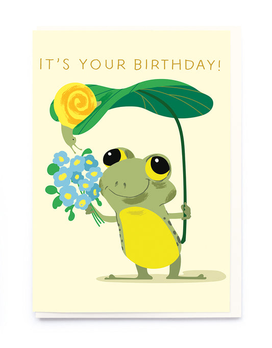 CM014-Noi-Frog + Snail-Card-Kids Birthdays