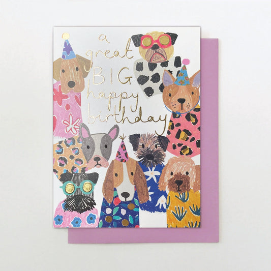 OLL009-Stop The Clock-Dog Birthday Party-Card-Ooh La La