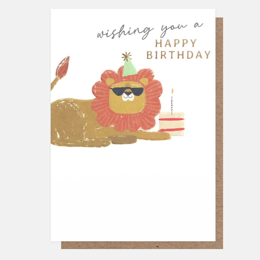 CRC004-Caroline G-Wishing You A Happy Birthday Lion-Card-Circus