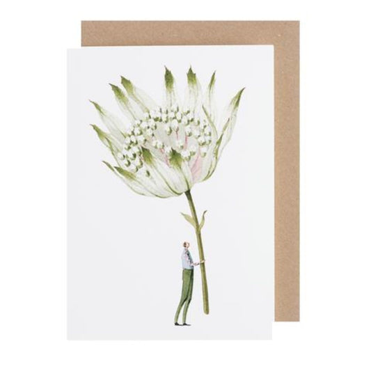 GC018-Laura Stoddart-Green Astantia-Greeting Cards-Card