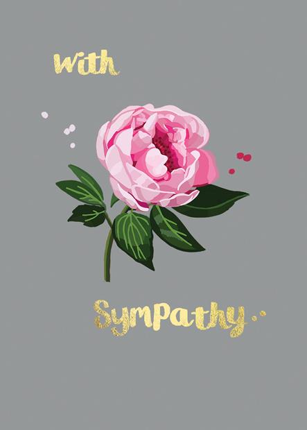 FF017H-Sarah Kelleher-With Sympathy -Card-Fabulous Foils