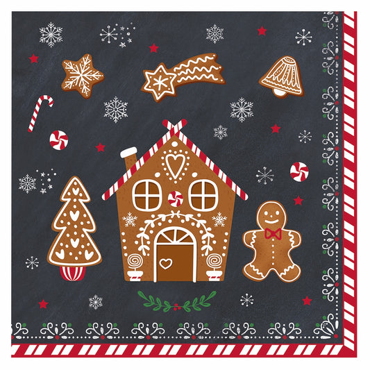 GING-Easy Life-Gingerbread-Xmas Napkins-