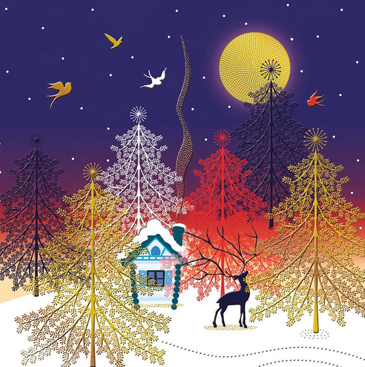 9695400079-Editions du Desastre-Gold Moon-Xmas Card-Lumiere D'Hiver