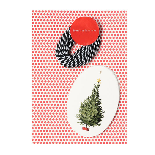 HC019-Laura Stoddart-Christmas Trees-Xmas Gift Tags-Happy Christmas
