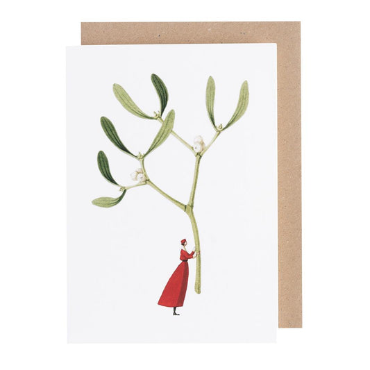 GC010 Laura Stoddart  Xmas Card Mistletoe