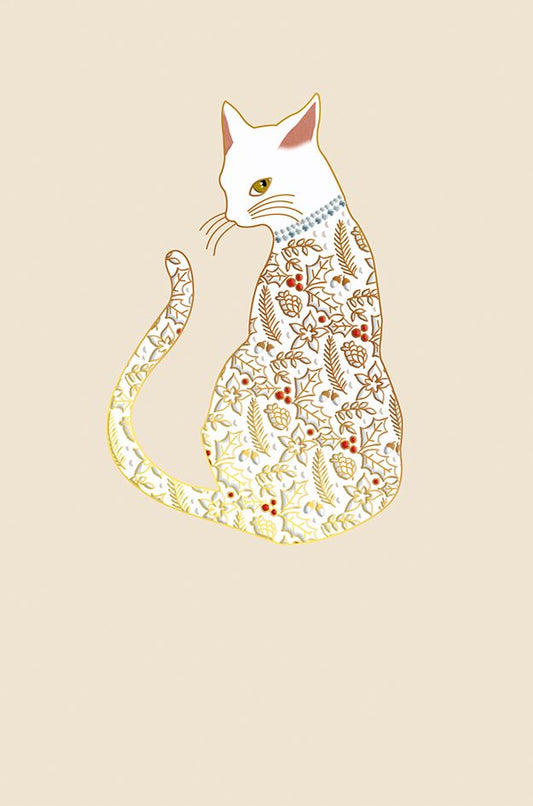 9982800071-Editions du Desastre-White Cat-Xmas Card-Icones